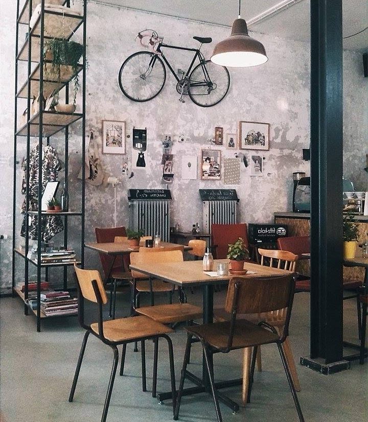 Bicycle as an industrial-style interior decoration