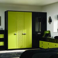 Black and green furniture set