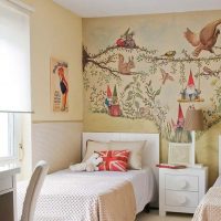 Wall painting in a nursery