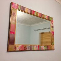 DIY decoupage mirror frames