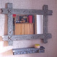Wooden frame in gray