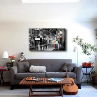 Living room design in the apartment of a young man