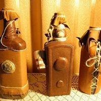 Using leather as a gift bottle