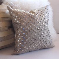 DIY glitter decorative pillow