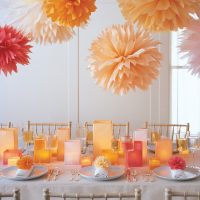 Do-it-yourself festive table decoration