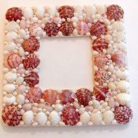 Seashell frame decoration