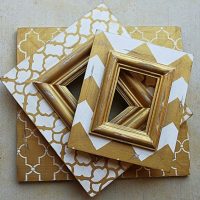DIY screen painting of photo frames