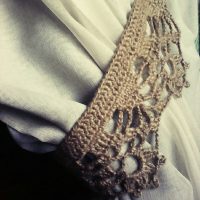 Lace garter for a curtain in a bedroom
