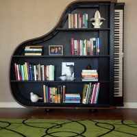 Grand piano bookcase