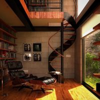 Loft style home library