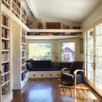 Book shelves in a country house