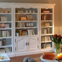 Provence style white bookcase