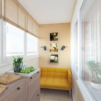 Design of a comfortable balcony in a modern apartment