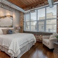 Design camera da letto in stile loft