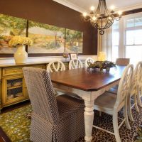 Large wooden dining table