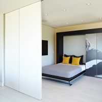 Sliding partition in a modern interior