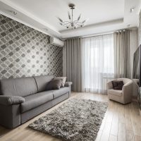 Interior design in gray tones