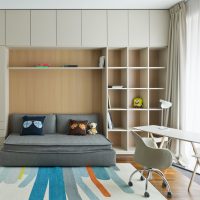 Modular furniture in the interior of a children's room