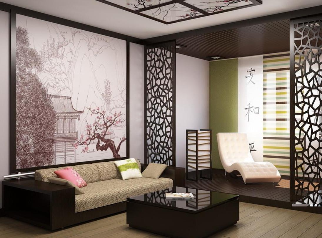 Wall mural Chinese style bedroom wall