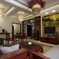 Chinese-style city apartment living room design