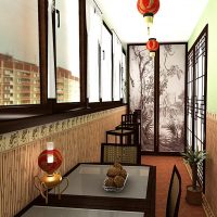 Oriental style balcony design