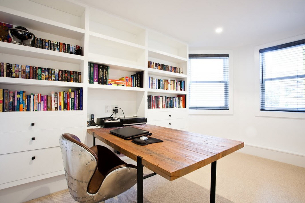 Minimalist style home office interior