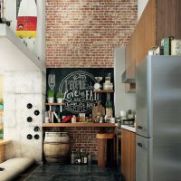 Kitchen design with stainless steel fridge