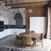 White brick kitchen furniture