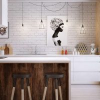 Kitchen design without wall cabinets
