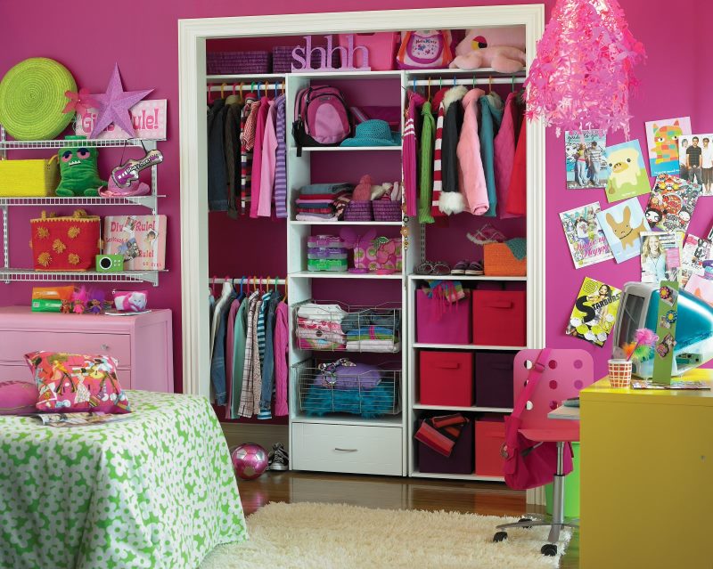 Storage room in the interior of a children's room