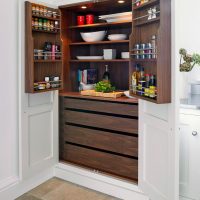 Convenient storage boxes in the pantry