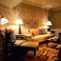 Colonial-style living room lighting