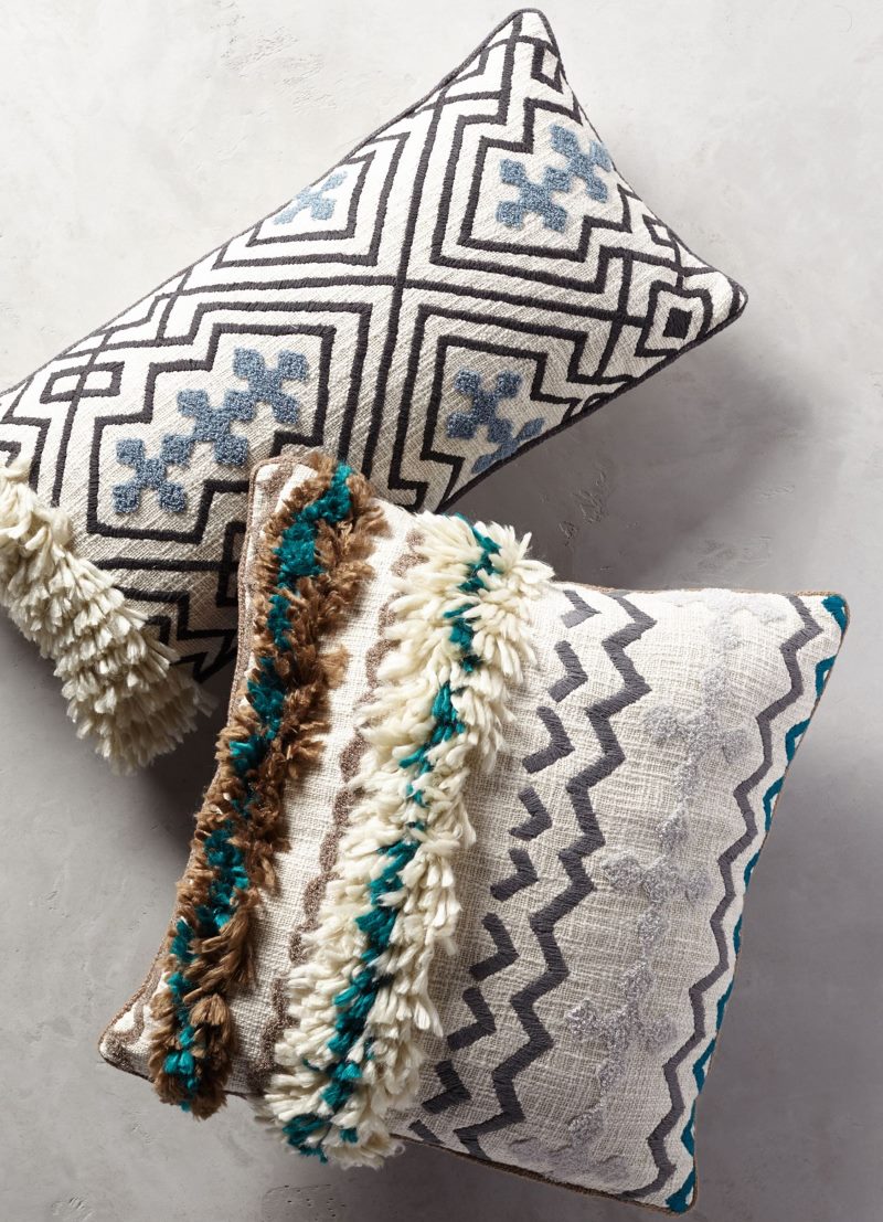 Two decorative pillows for the interior in the Scandinavian style