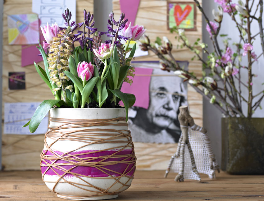 DIY flower pot decoration