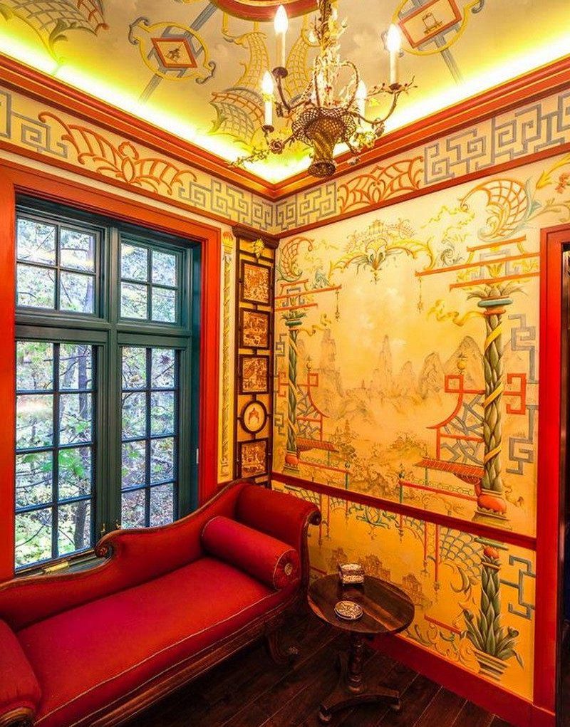 Décoration murale de salon de style chinois
