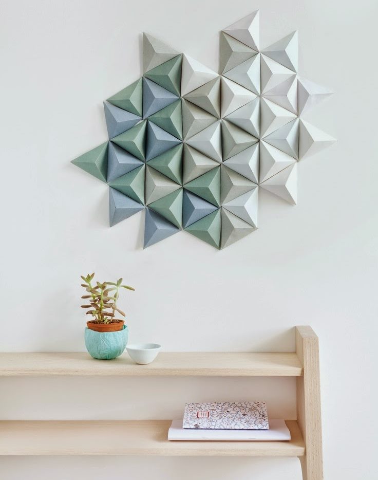 Do-it-yourself 3D paper wall decoration