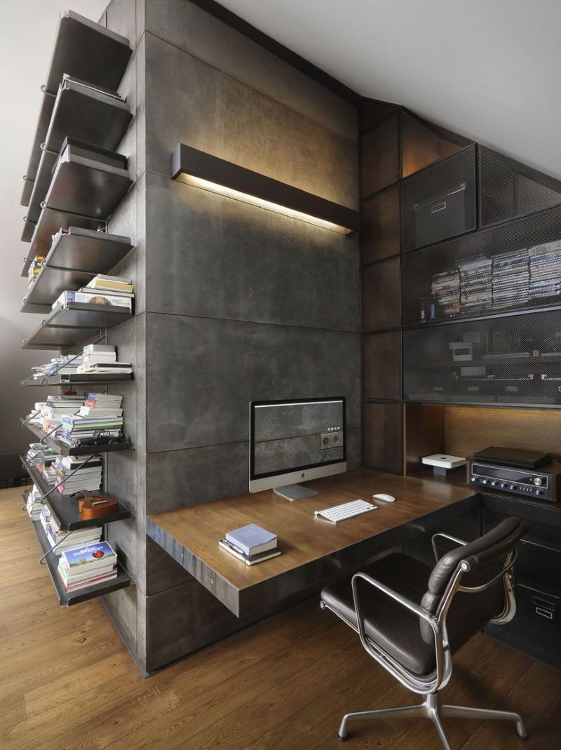 Design of an office in an industrial style