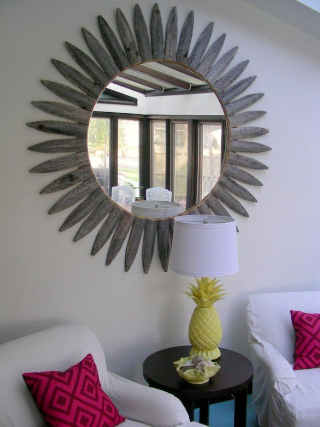 DIY wooden frame for wall mirror