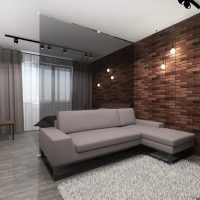 Gray corner sofa