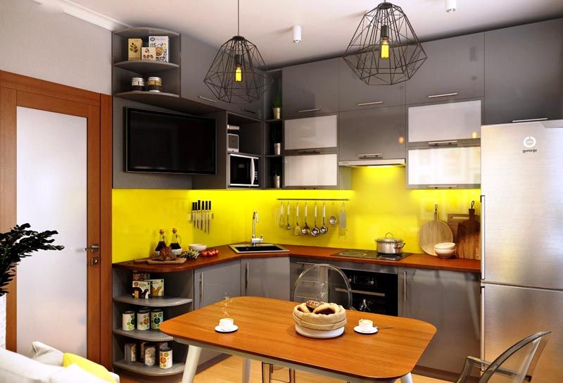 Yellow kitchen apron