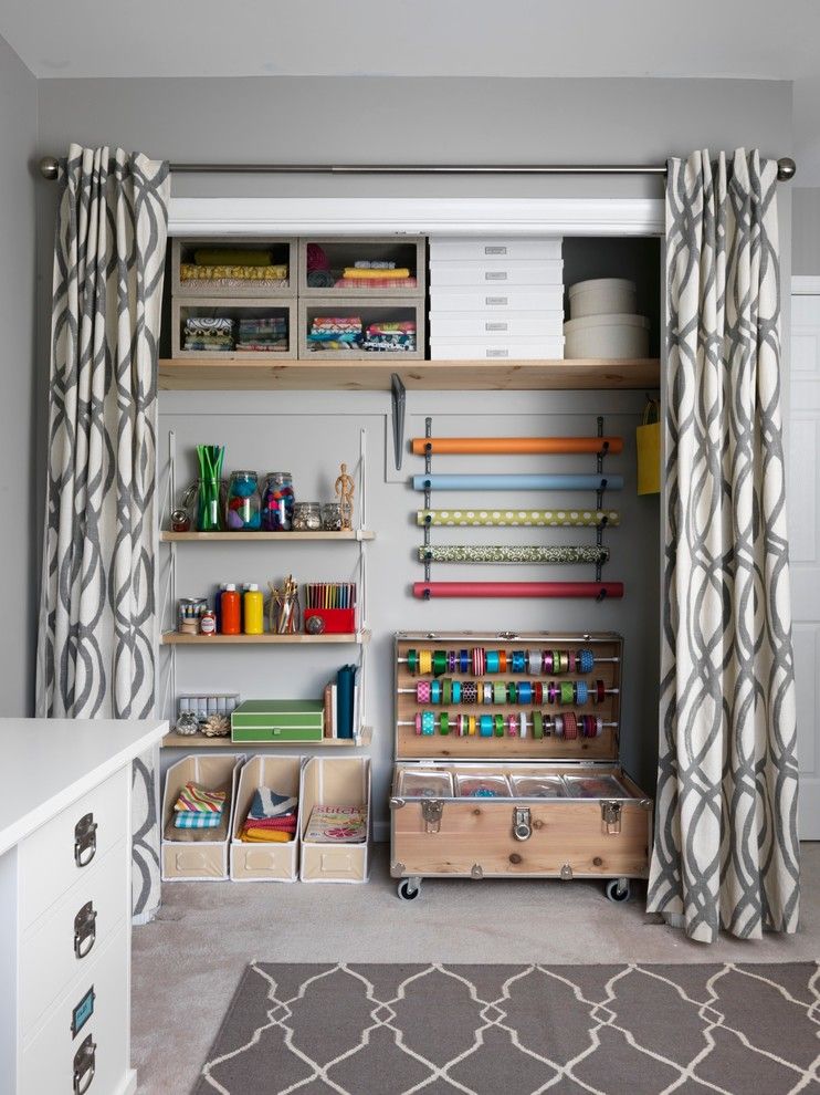 Pantry for curtains in the children's room