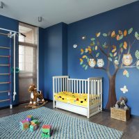 Wall decoration for kids room with applique
