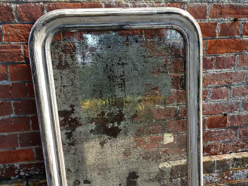 Artificially Aged Brick Wall Mirror