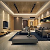 Combined lighting in living room design