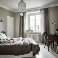 Bedroom design in pastel shades