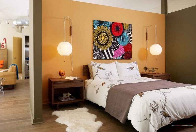Décoration d'une chambre à coucher avec une image de textile