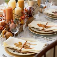 Table decoration in autumn theme