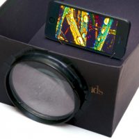 Projector for smartphone from shoe box