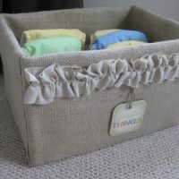 Storage of baby items in a convenient box
