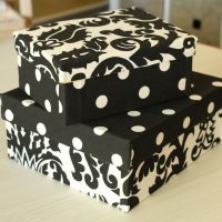 Decorating Polka Dot Cardboard Boxes